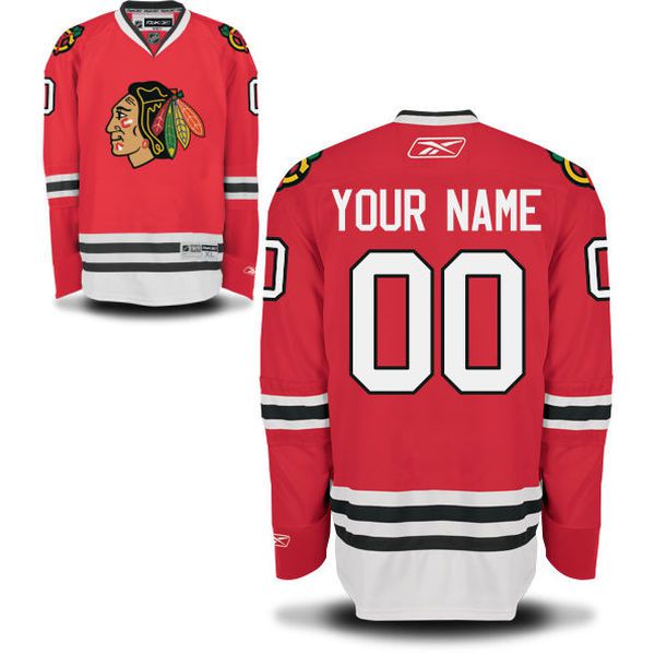 Reebok Chicago Blackhawks Custom Youth Premier Home NHL Jersey->customized nhl jersey->Custom Jersey
